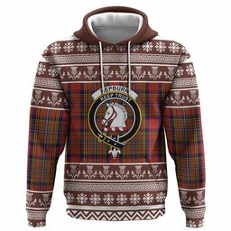 ScotsTee Shop Scottish Hepburn Clan Tartan Christmas Ugly Hoodie Family Crest