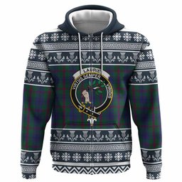 ScotsTee Shop Scottish Laurie Clan Tartan Christmas Ugly Hoodie Family Crest