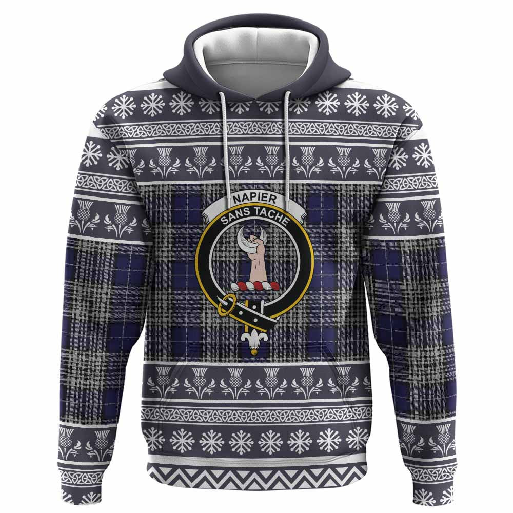ScotsTee Shop Scottish Napier Clan Tartan Christmas Ugly Hoodie Family Crest