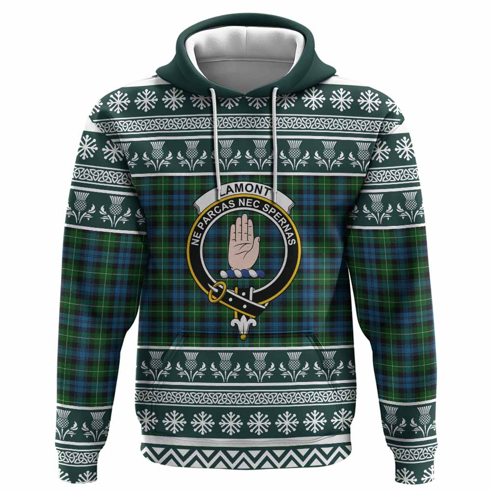 ScotsTee Shop Scottish Lamont Clan Tartan Christmas Ugly Hoodie Family Crest