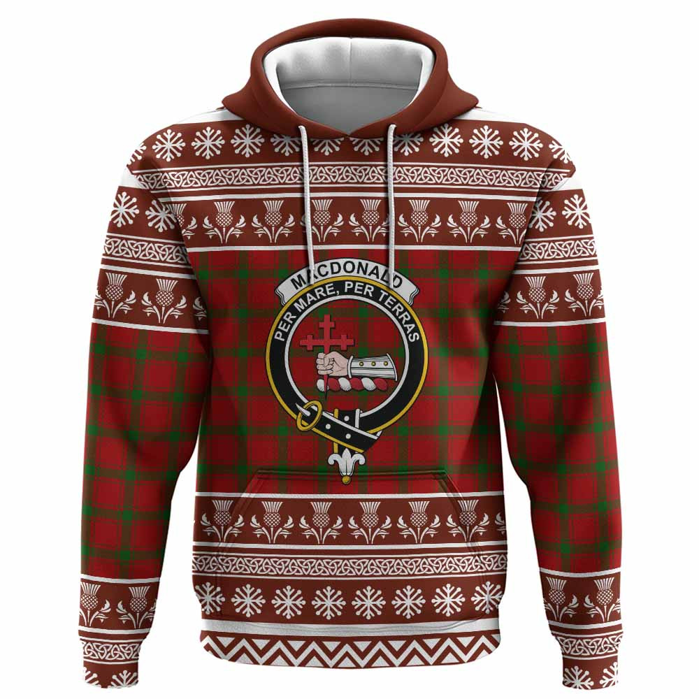 ScotsTee Shop Scottish MacDonald (McDonald) of Sleat Clan Tartan Christmas Ugly Hoodie Family Crest