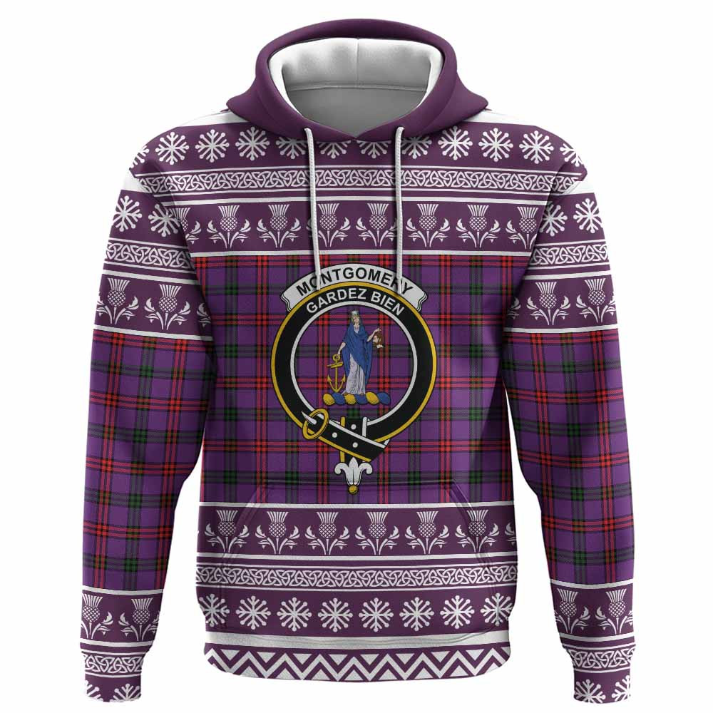 ScotsTee Shop Scottish Montgomery Clan Tartan Christmas Ugly Hoodie Family Crest