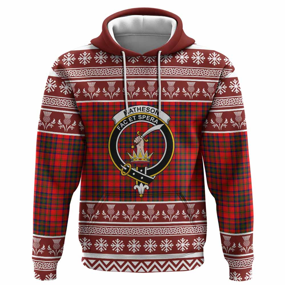 ScotsTee Shop Scottish Matheson Clan Tartan Christmas Ugly Hoodie Family Crest