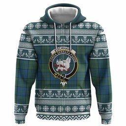 ScotsTee Shop Scottish Lockhart Clan Tartan Christmas Ugly Hoodie Family Crest