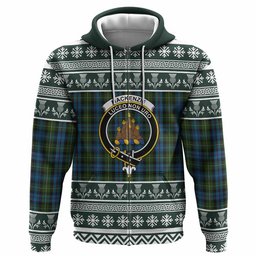 ScotsTee Shop Scottish Mackenzie (Mckenzie) Clan Tartan Christmas Ugly Hoodie Family Crest