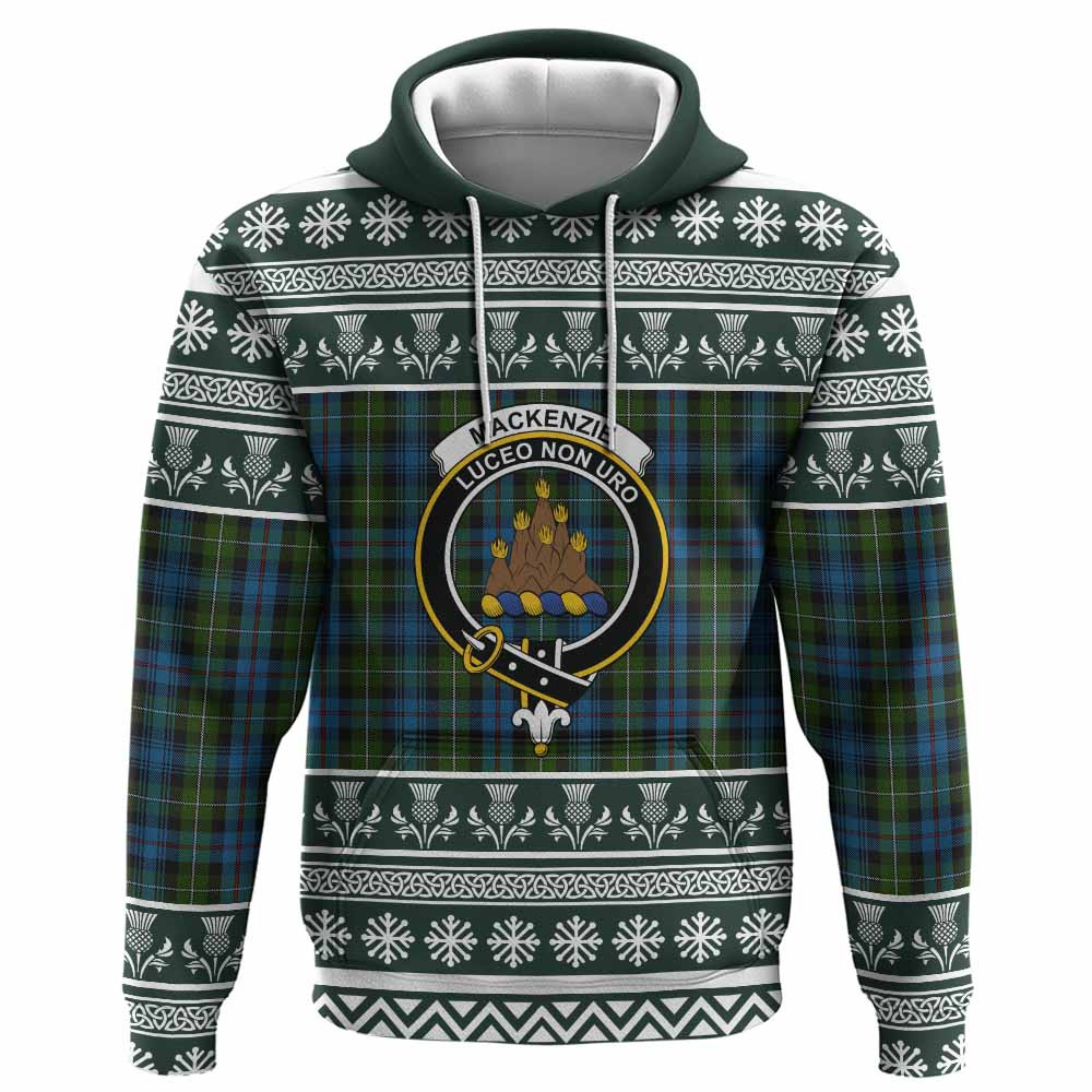 ScotsTee Shop Scottish Mackenzie (Mckenzie) Clan Tartan Christmas Ugly Hoodie Family Crest