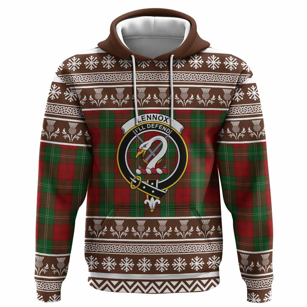 ScotsTee Shop Scottish Lennox Clan Tartan Christmas Ugly Hoodie Family Crest
