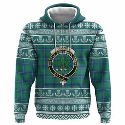 ScotsTee Shop Scottish Irvine Clan Tartan Christmas Ugly Hoodie Family Crest