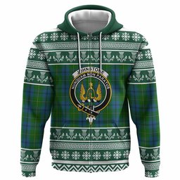 ScotsTee Shop Scottish Johnstone (Johnston) Clan Tartan Christmas Ugly Hoodie Family Crest