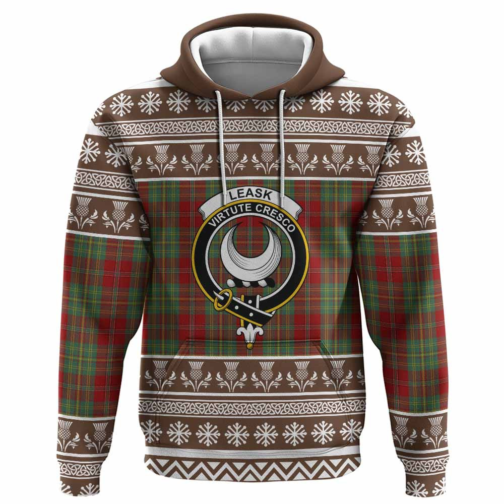 ScotsTee Shop Scottish Leask Clan Tartan Christmas Ugly Hoodie Family Crest