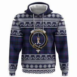 ScotsTee Shop Scottish Morgan Clan Tartan Christmas Ugly Hoodie Family Crest