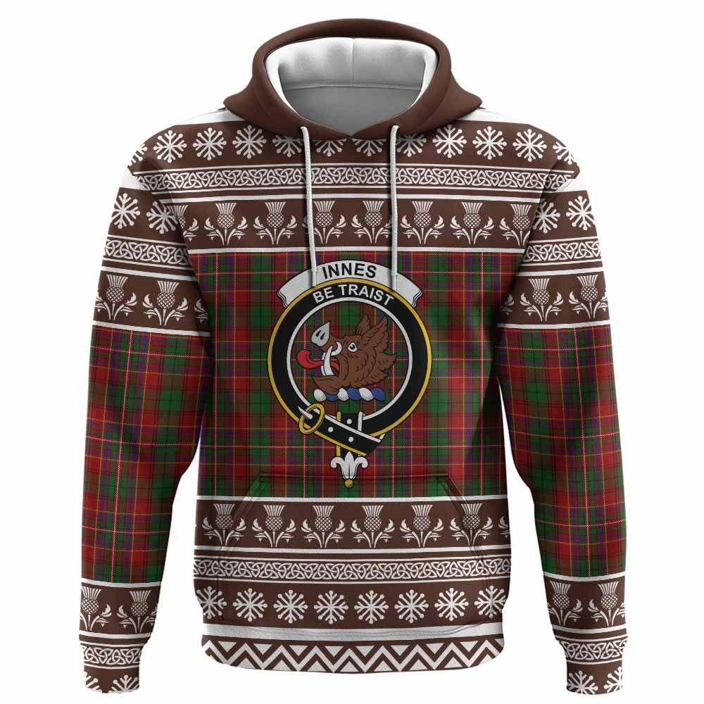 ScotsTee Shop Scottish Innes Clan Tartan Christmas Ugly Hoodie Family Crest