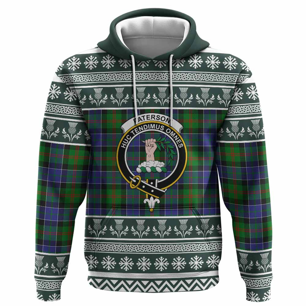 ScotsTee Shop Scottish Paterson Clan Tartan Christmas Ugly Hoodie Family Crest