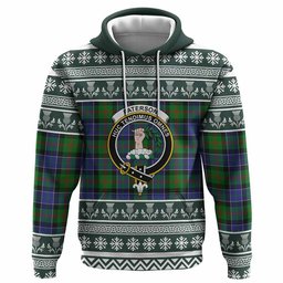 ScotsTee Shop Scottish Paterson Clan Tartan Christmas Ugly Hoodie Family Crest