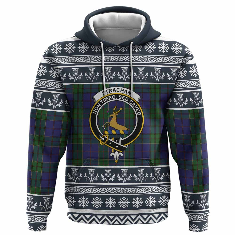 ScotsTee Shop Scottish Strachan Clan Tartan Christmas Ugly Hoodie Family Crest