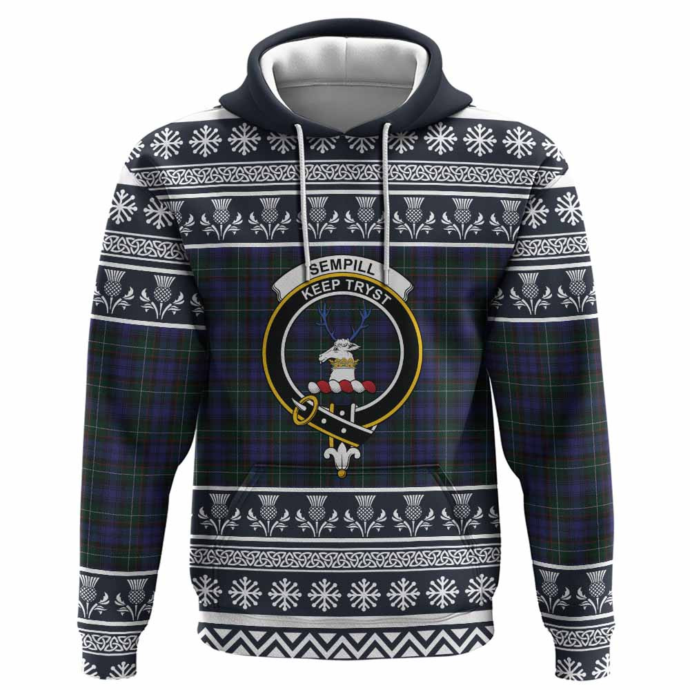 ScotsTee Shop Scottish Sempill (Semple) Clan Tartan Christmas Ugly Hoodie Family Crest