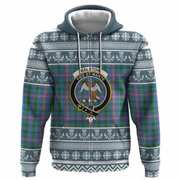 ScotsTee Shop Scottish Ralston Clan Tartan Christmas Ugly Hoodie Family Crest