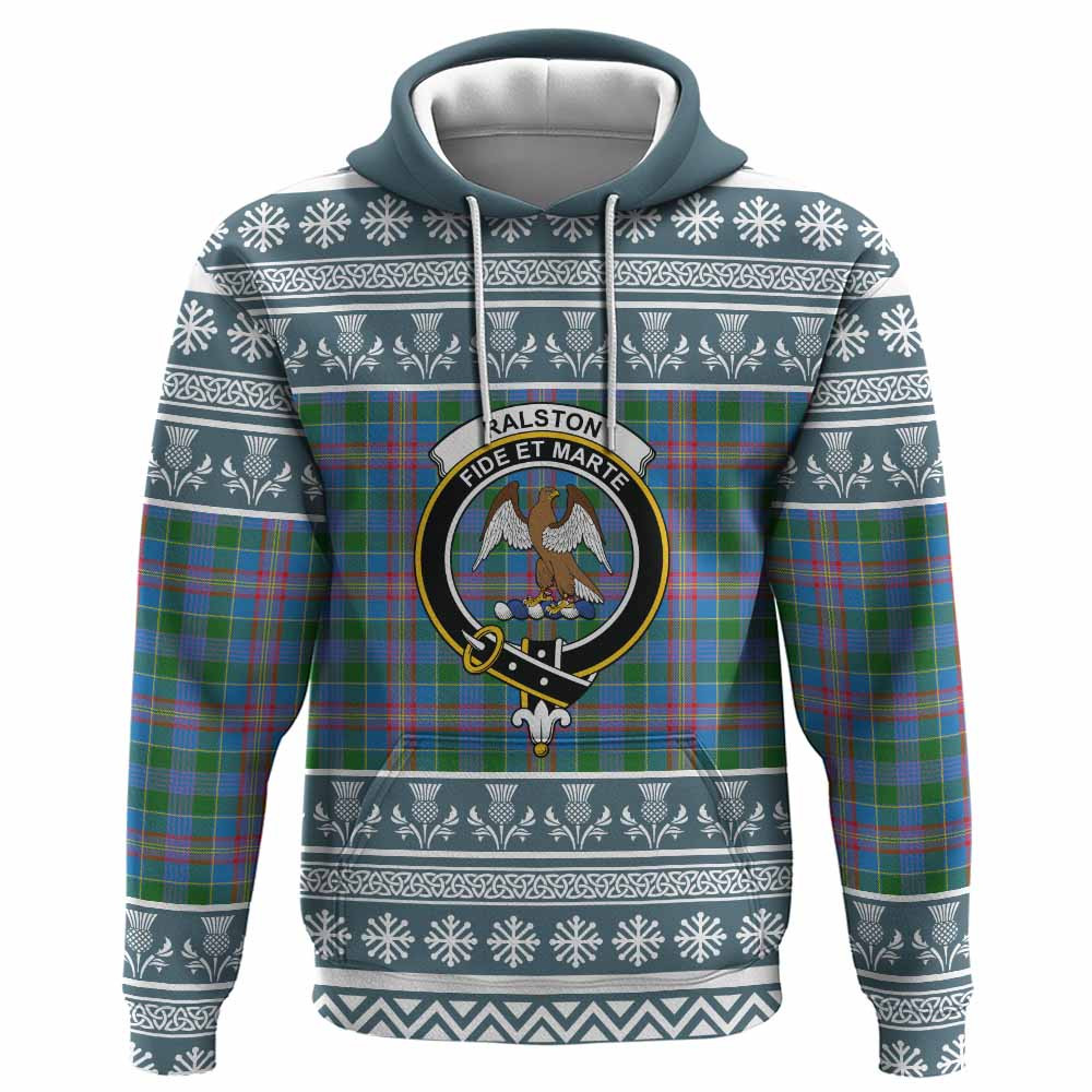 ScotsTee Shop Scottish Ralston Clan Tartan Christmas Ugly Hoodie Family Crest