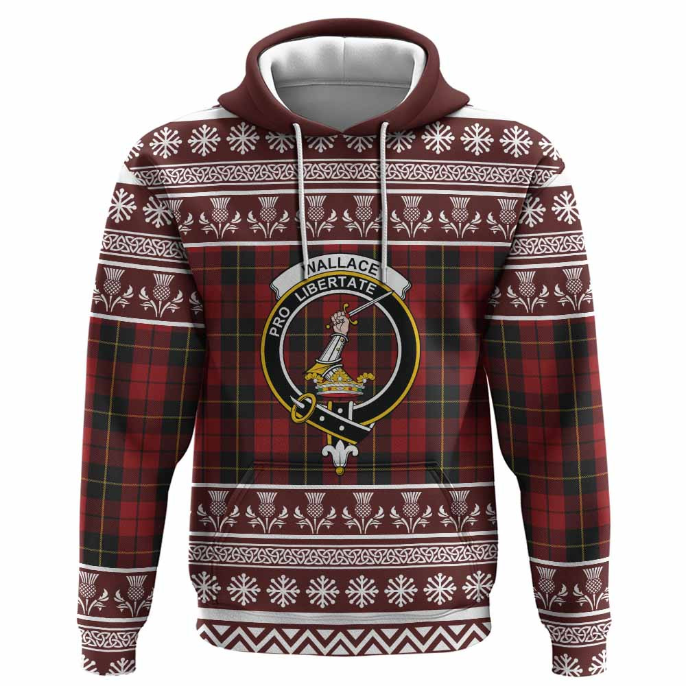 ScotsTee Shop Scottish Wallace Clan Tartan Christmas Ugly Hoodie Family Crest