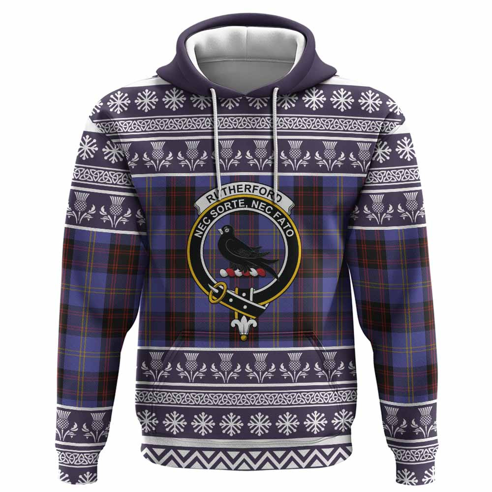 ScotsTee Shop Scottish Rutherford Clan Tartan Christmas Ugly Hoodie Family Crest