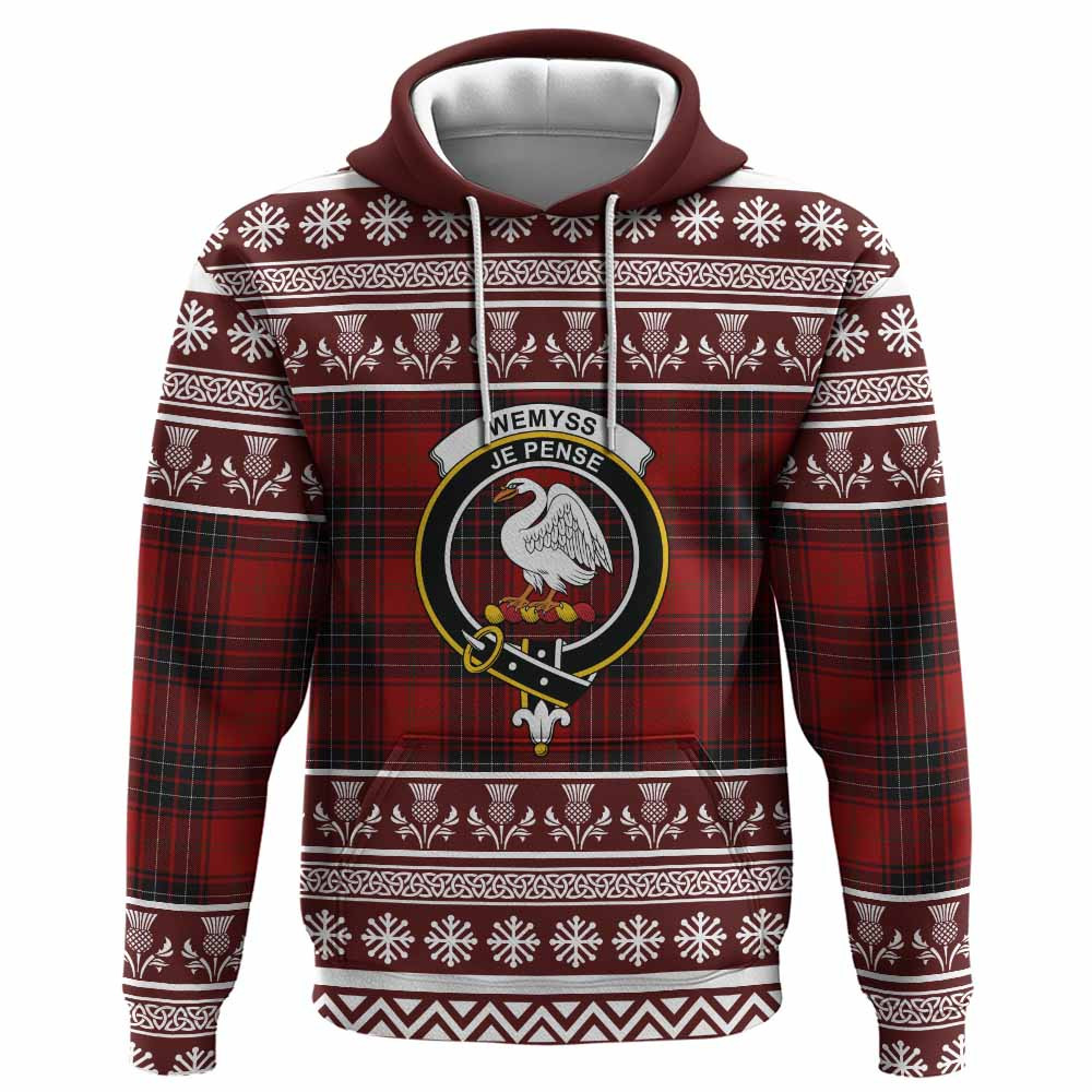 ScotsTee Shop Scottish Wemyss Clan Tartan Christmas Ugly Hoodie Family Crest