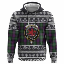 ScotsTee Shop Scottish Wilson Clan Tartan Christmas Ugly Hoodie Family Crest