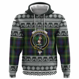 ScotsTee Shop Scottish Watson Clan Tartan Christmas Ugly Hoodie Family Crest