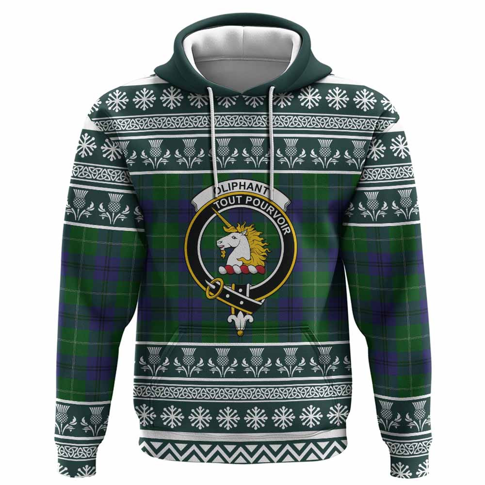 ScotsTee Shop Scottish Oliphant Clan Tartan Christmas Ugly Hoodie Family Crest