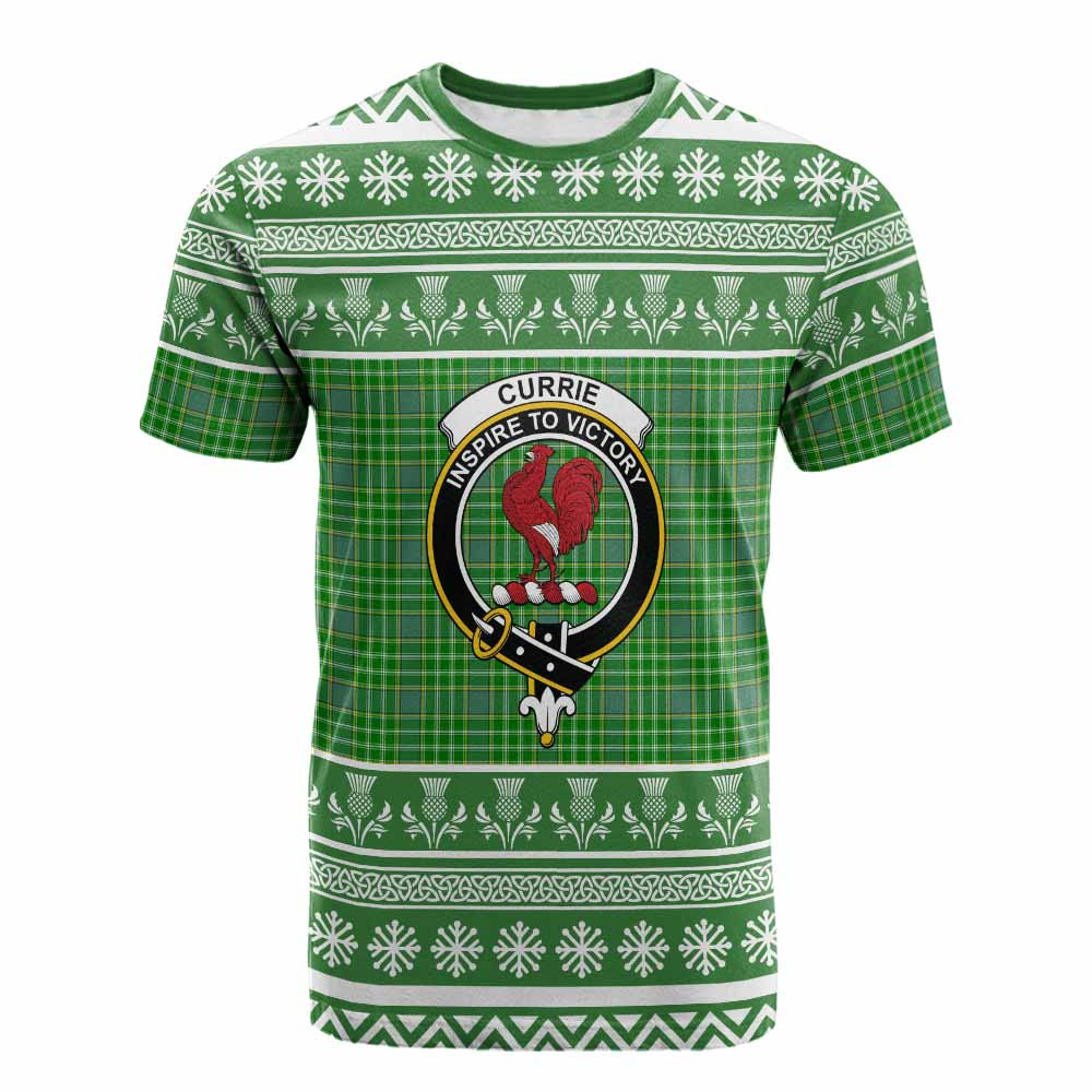 ScotsTee Shop Scottish Currie Clan Tartan Christmas Ugly T-shirt Family Crest
