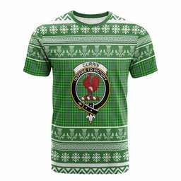 ScotsTee Shop Scottish Currie Clan Tartan Christmas Ugly T-shirt Family Crest