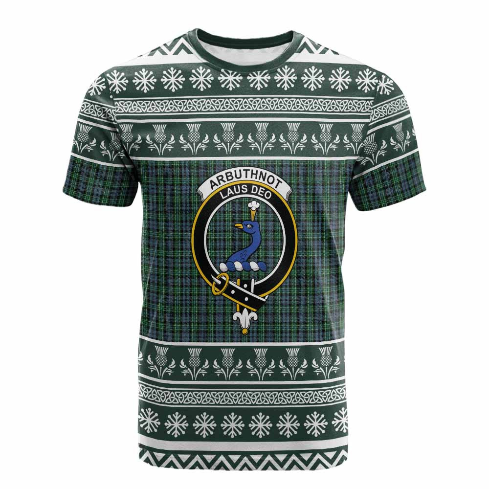 ScotsTee Shop Scottish Arbuthnot Clan Tartan Christmas Ugly T-shirt Family Crest