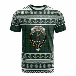ScotsTee Shop Scottish Davidson Clan Tartan Christmas Ugly T-shirt Family Crest