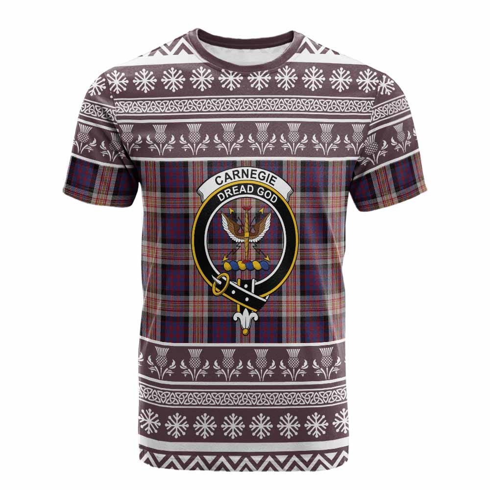 ScotsTee Shop Scottish Carnegie Clan Tartan Christmas Ugly T-shirt Family Crest