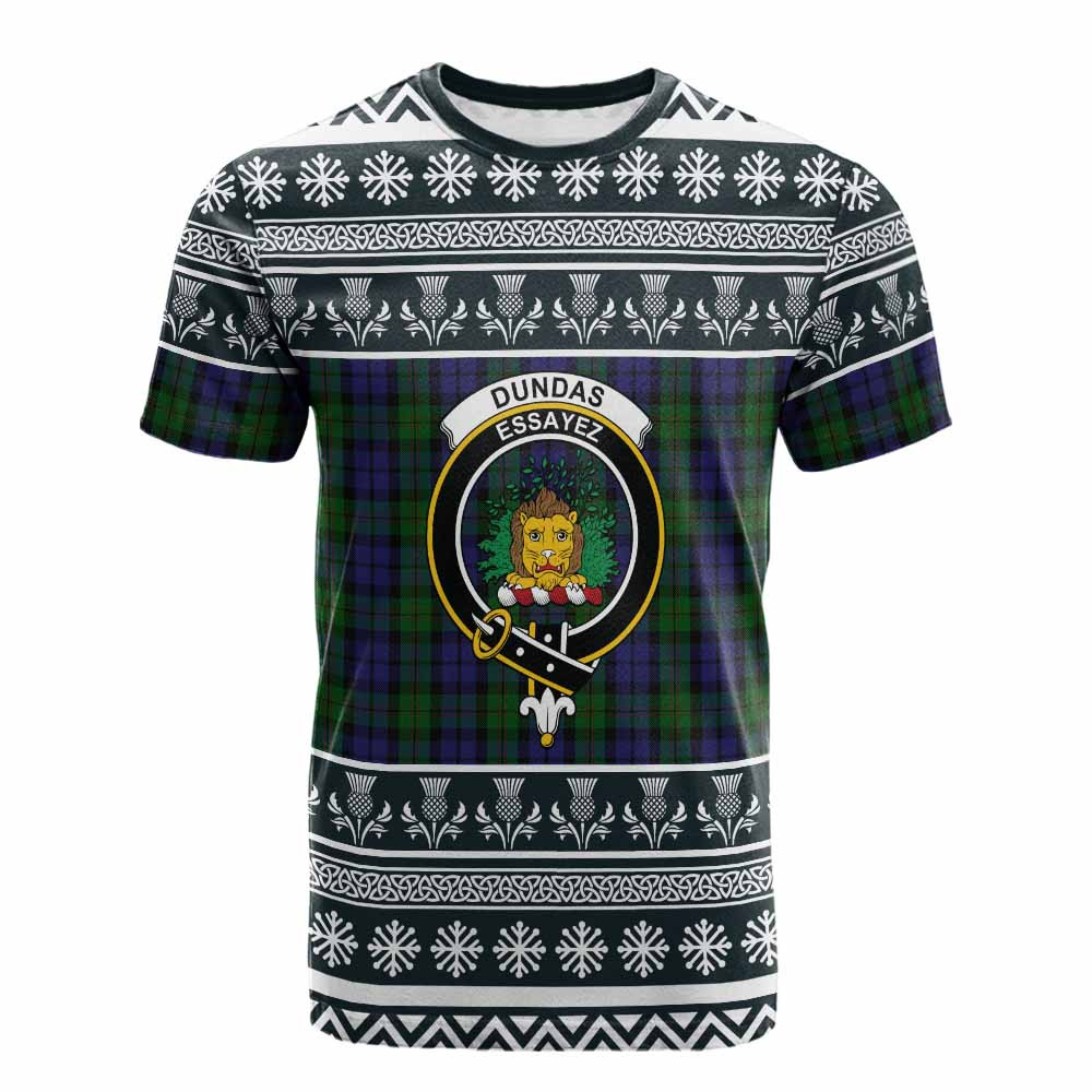 ScotsTee Shop Scottish Dundas Clan Tartan Christmas Ugly T-shirt Family Crest