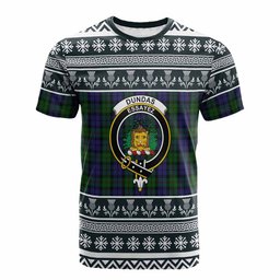 ScotsTee Shop Scottish Dundas Clan Tartan Christmas Ugly T-shirt Family Crest