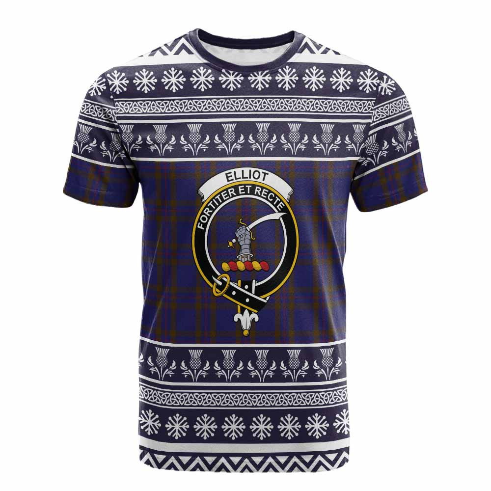 ScotsTee Shop Scottish Elliot Clan Tartan Christmas Ugly T-shirt Family Crest