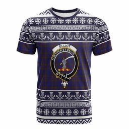 ScotsTee Shop Scottish Elliot Clan Tartan Christmas Ugly T-shirt Family Crest