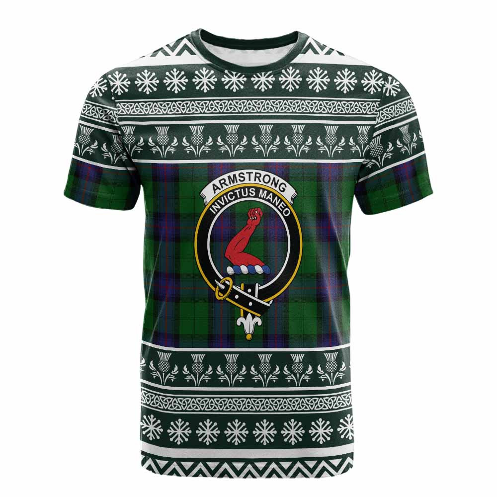 ScotsTee Shop Scottish Armstrong Clan Tartan Christmas Ugly T-shirt Family Crest