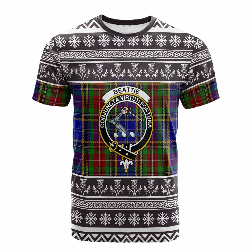 ScotsTee Shop Scottish Beattie (Beatty) Clan Tartan Christmas Ugly T-shirt Family Crest