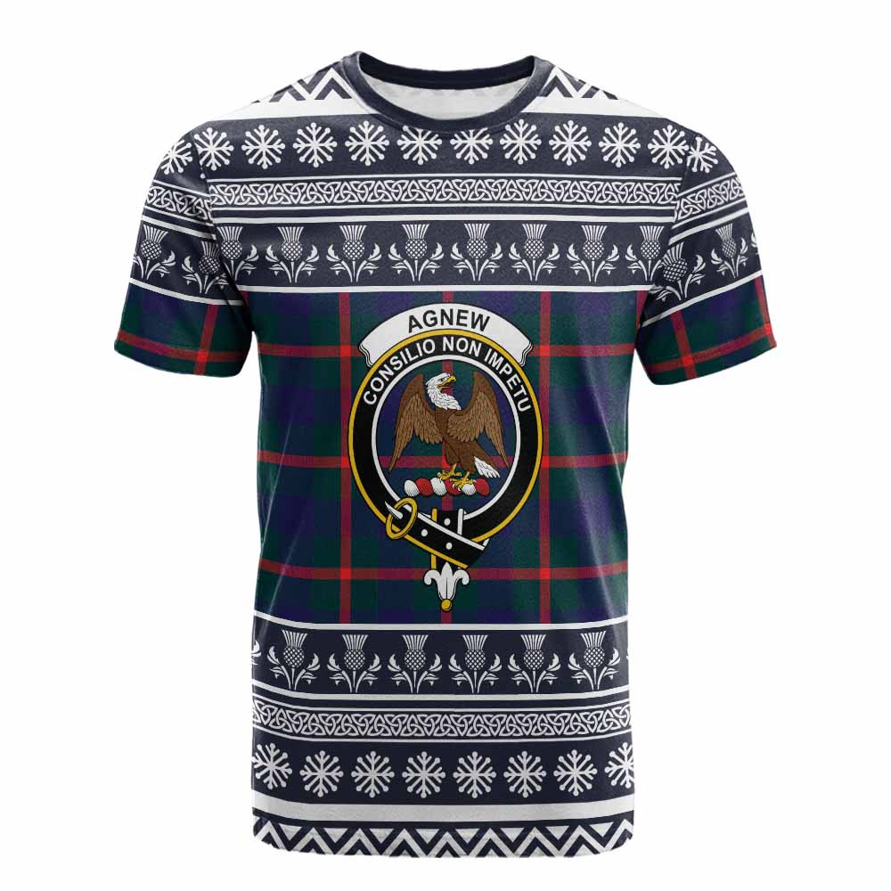 ScotsTee Shop Scottish Agnew Clan Tartan Christmas Ugly T-shirt Family Crest