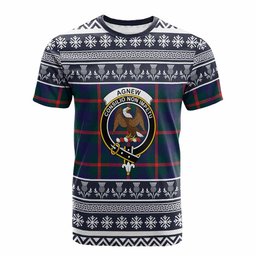 ScotsTee Shop Scottish Agnew Clan Tartan Christmas Ugly T-shirt Family Crest