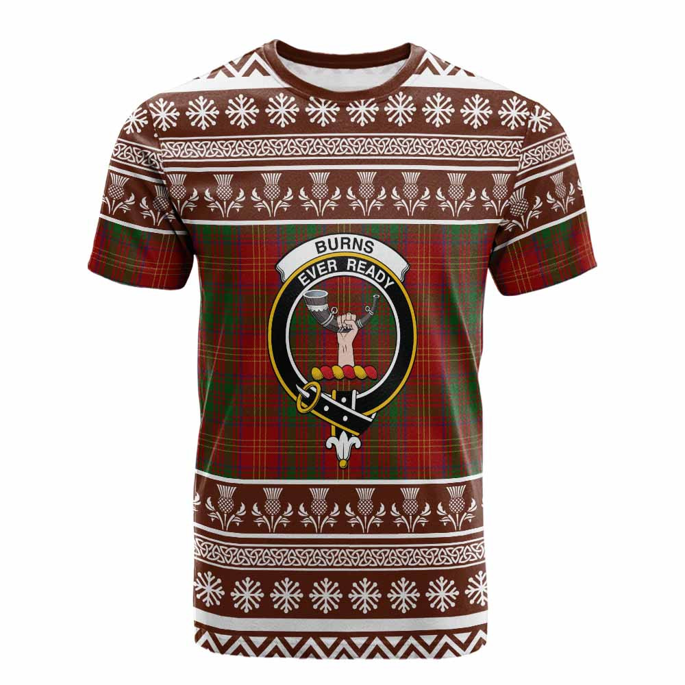 ScotsTee Shop Scottish Burns Clan Tartan Christmas Ugly T-shirt Family Crest