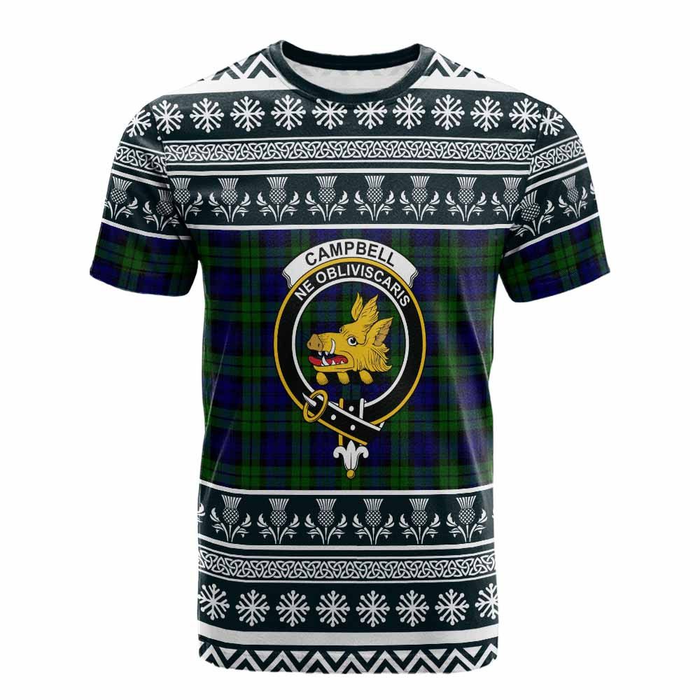 ScotsTee Shop Scottish Campbell Clan Tartan Christmas Ugly T-shirt Family Crest