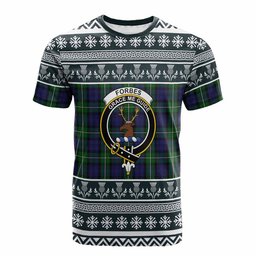ScotsTee Shop Scottish Forbes Clan Tartan Christmas Ugly T-shirt Family Crest