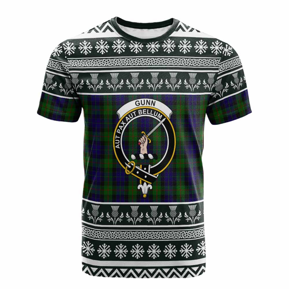 ScotsTee Shop Scottish Gunn Clan Tartan Christmas Ugly T-shirt Family Crest