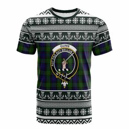 ScotsTee Shop Scottish Gunn Clan Tartan Christmas Ugly T-shirt Family Crest