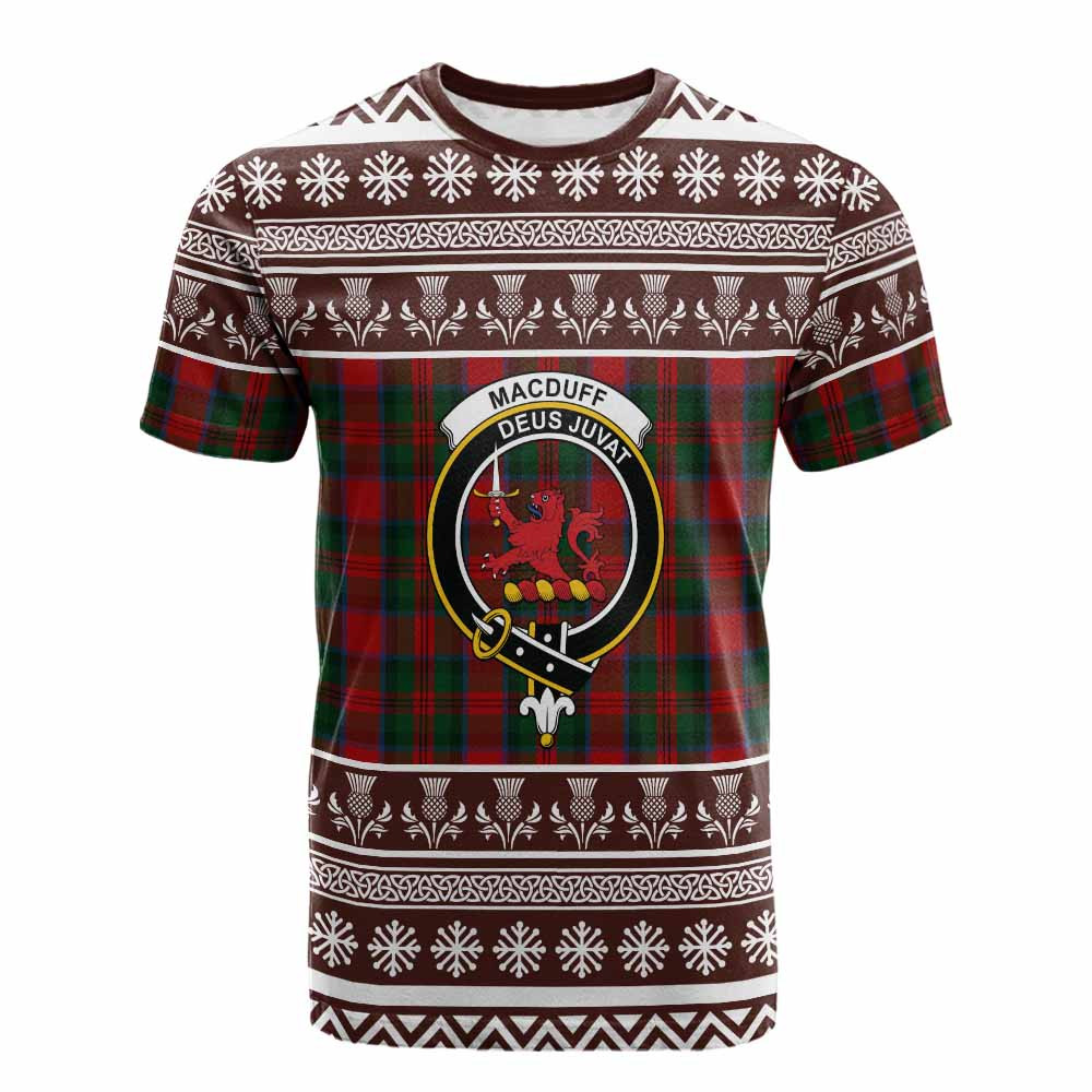 ScotsTee Shop Scottish MacDuff (McDuff) Clan Tartan Christmas Ugly T-shirt Family Crest