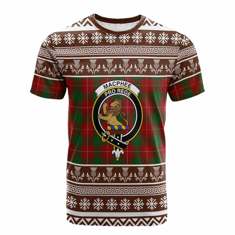 ScotsTee Shop Scottish MacPhee (McPhee) Clan Tartan Christmas Ugly T-shirt Family Crest
