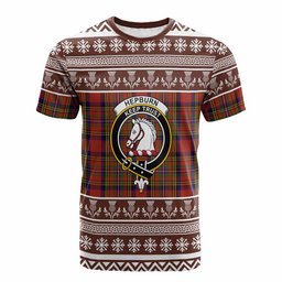 ScotsTee Shop Scottish Hepburn Clan Tartan Christmas Ugly T-shirt Family Crest