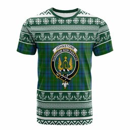 ScotsTee Shop Scottish Johnstone (Johnston) Clan Tartan Christmas Ugly T-shirt Family Crest